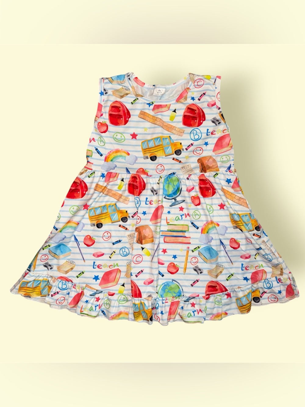 Girls back-to-school tank dress